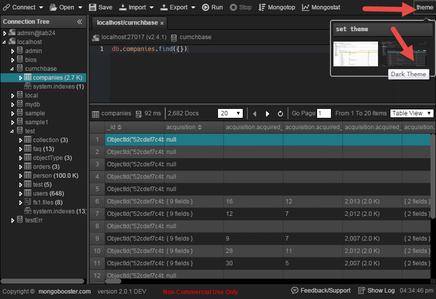 dark theme