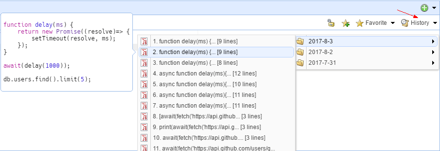 Group history Scripts by Date