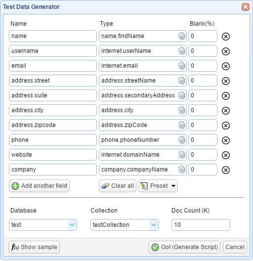 Test Data Generator