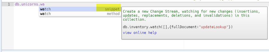 Watch Collection Code Snippet